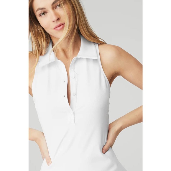 NWOT ALO Yoga Charmed Tennis Dress white - Picture 3 of 14